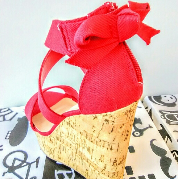bamboo wedge heels